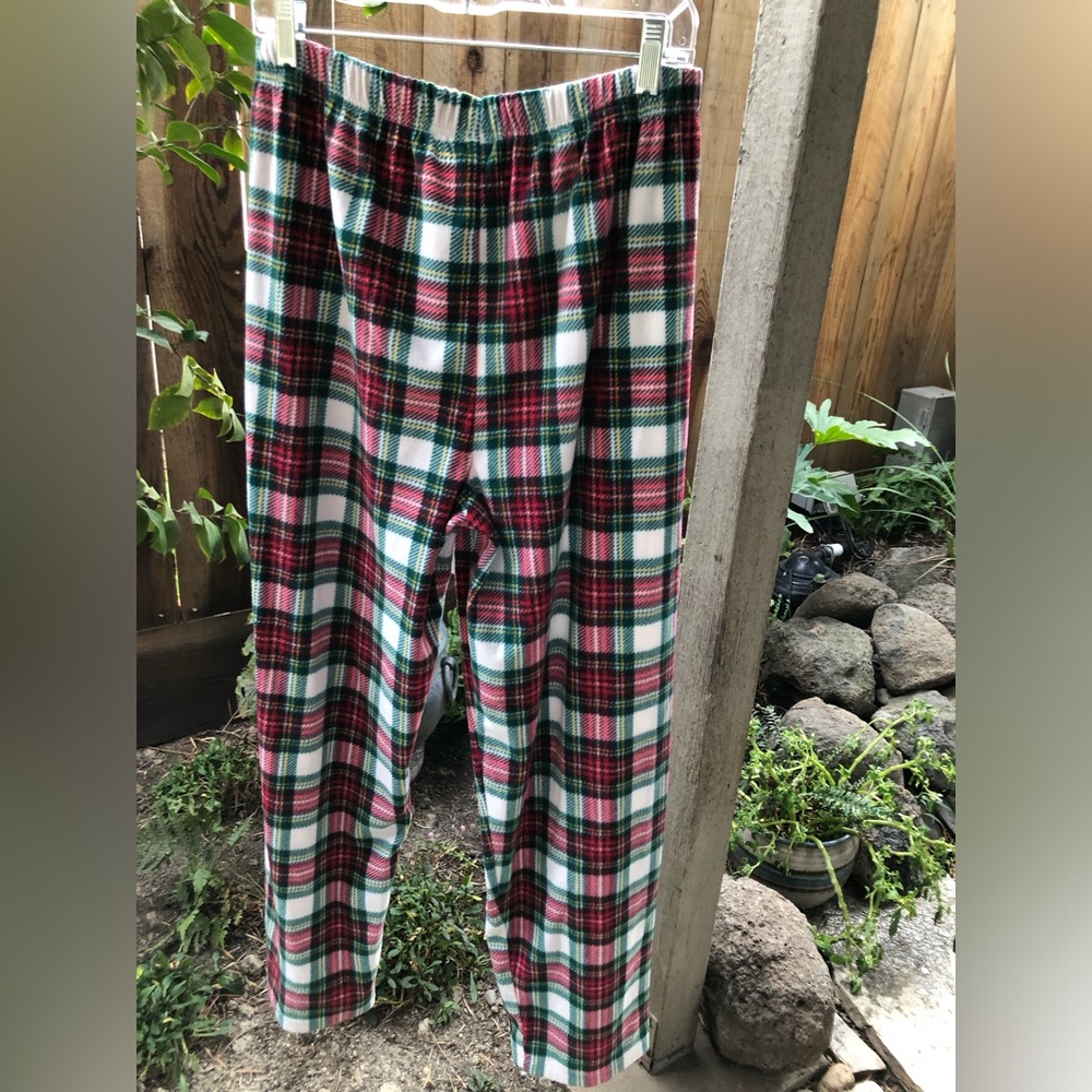 PJ Place Fleece Christmas Pajama Bottoms - Size Large - Like New!